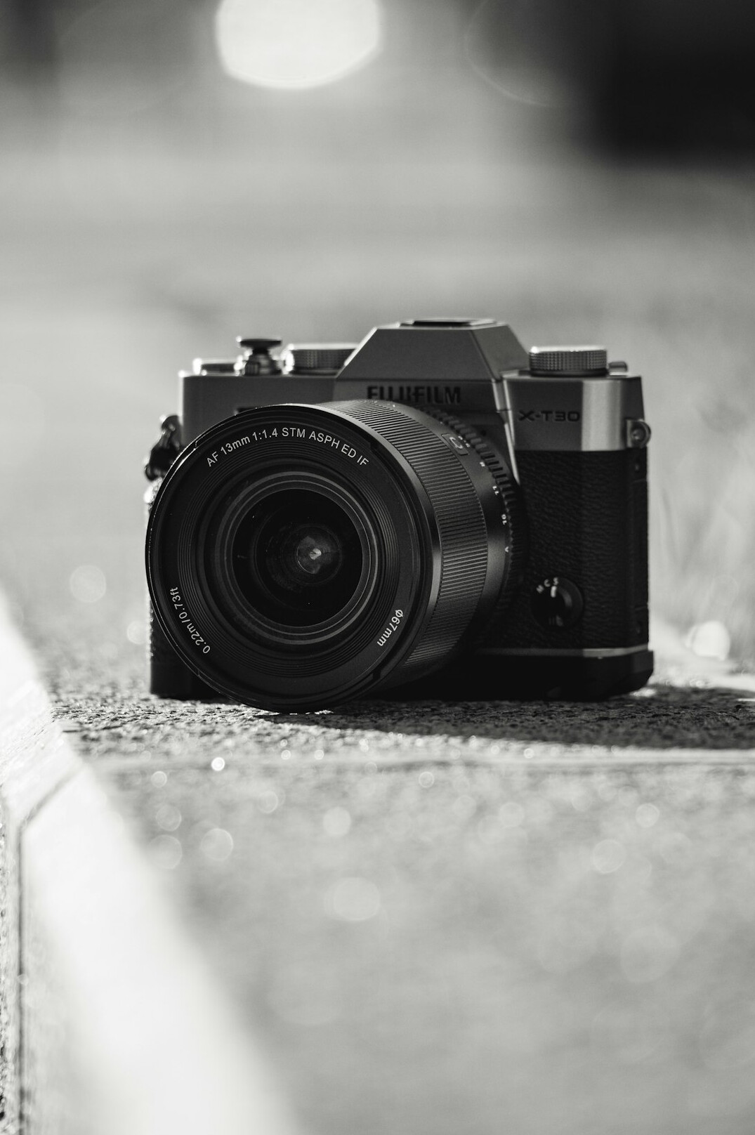 Close-up of a camera with a lens